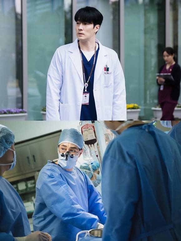MBC 새 금토드라마 닥터로이어 소지섭의 첫 스틸 컷이 공개됐다. 사진 속 소지섭은 의사 가운과 수술복을 입고 상반된 분위기를 자아내 이목을 집중시킨다. /셀트리온엔터테인먼트, 몽작소