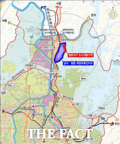 대전 대덕 평촌지구 도시개발사업 위치도 / 대전시 제공