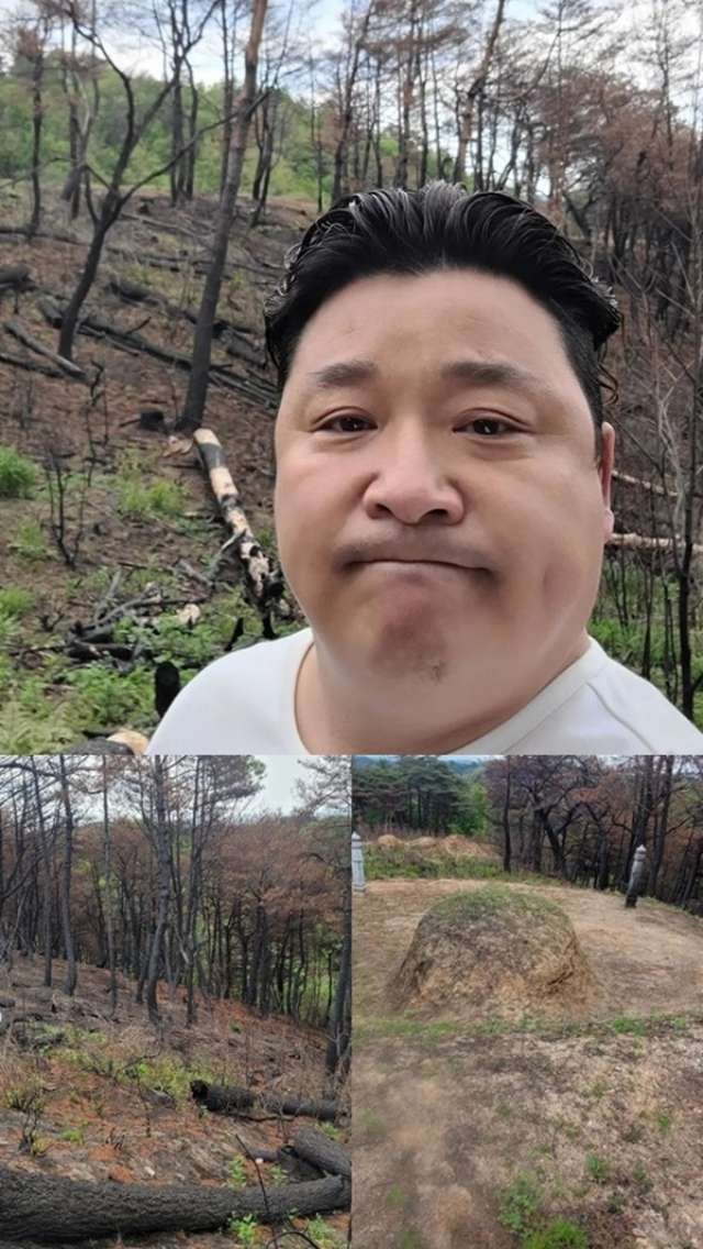 엄마 산소가 모두 다 타버려서 얼마나 속이 상한지. 개그맨 윤정수가 8일 모친의 산소가 산불로 탔다고 전하면서 어버이날 진심 담긴 조언을 전해 뭉클함을 안겼다. /윤정수 SNS