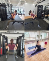  '어엿한 만삭 임산부'…이하늬, 헬스·요가 근황