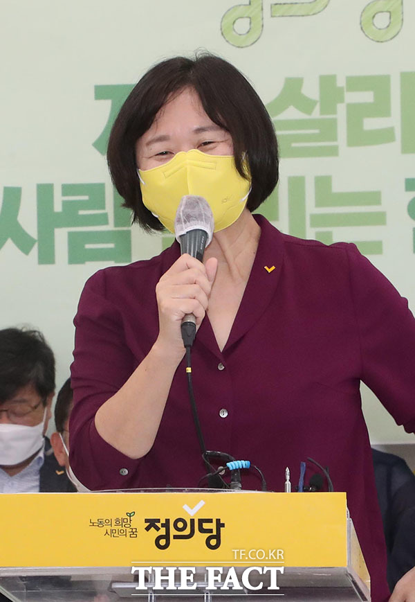 이정미 정의당 인천시장 후보. /더팩트DB