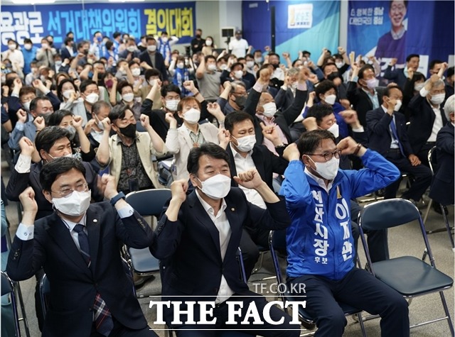 천안용광로선대위가 결의대회를 갖고 지방선거 필승을 다짐했다. / 양승조 충남지사 후보 캠프 제공