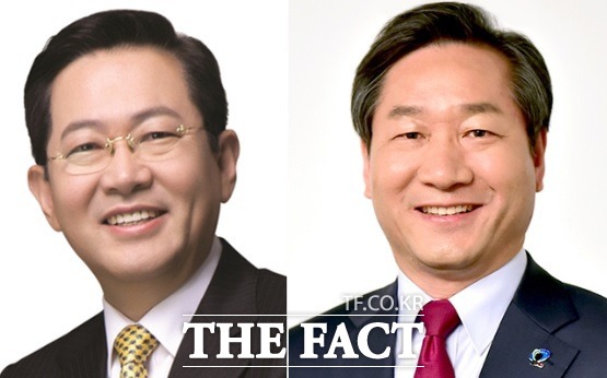 민주당 박남춘(왼쪽), 국민의힘 유정복 인천시장 후보 /더팩트DB