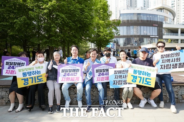 화성 동탄 유세에 나선 김동연 후보/김동연 후보 캠크 제공.