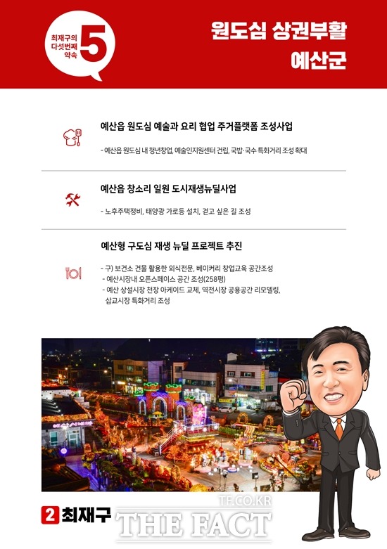 최재구 예산군수 후보가 교통인프라 확충을 위한 공약을 발표했다. / 후보 캠프 제공