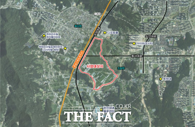 대전 서남부스포츠타운 조성지구 토지거래허가구역 지정 변경 / 대전시 제공