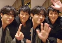  방탄소년단 뷔, '거창 형제' 강동원과 훈훈한 의리 과시