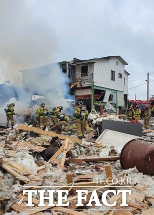 경산시 남산면 전지리 주택 폭발사고. /경북소방본부 제공