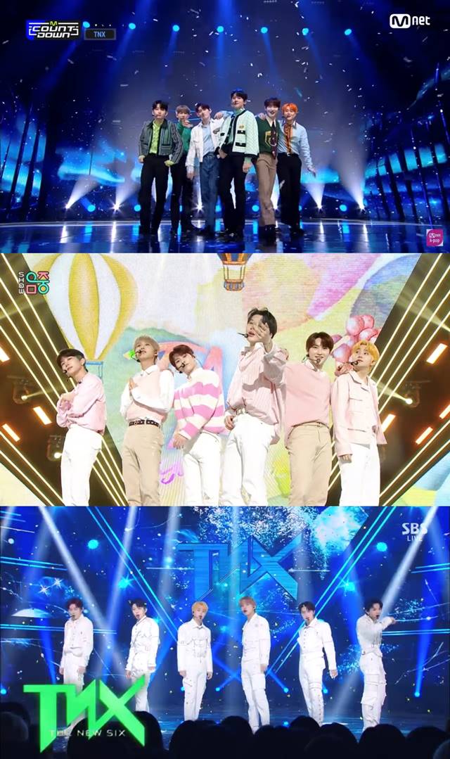 신인그룹 TNX가 데뷔 활동을 마쳤다. / Mnet, MBC, SBS 방송화면 캡처