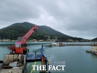  완도해양경찰서, 조유나 가족의 아우디 차량 인양 작업 나서[TF사진관]