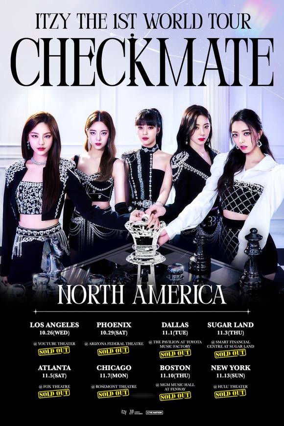 ITZY가 미국 8회 공연을 모두 매진시켰다. /JYP 제공