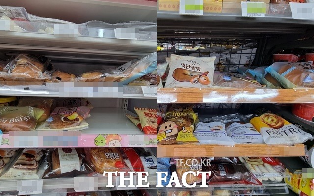 11일 서울 마포구 상암동 일대의 편의점에는 빵 진열 매대에 캐릭터빵 제품이 보이지 않았다. /이선영 기자