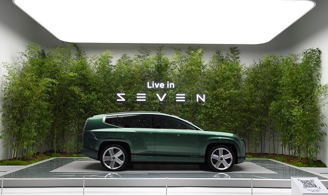 현대차는 이번 부산모터쇼에서 전기 SUV 콘셉트카 세븐을 비롯해 다양한 차량을 전시했다. /현대차 제공