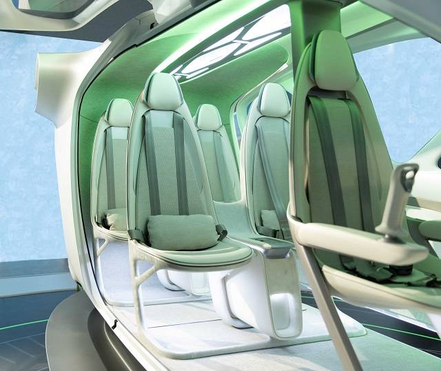 에어쇼에서 슈퍼널은 전시 부스를 마련해 오는 2028년 상용화를 목표로 개발 중인 eVTOL(전기 수직 이착륙 항공기) 기체의 내장 콘셉트 모델을 최초로 공개했다. /현대차그룹 제공