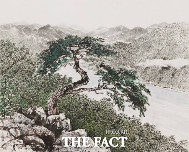 묵향림 황귀옥 작가의 ‘섬진강’ 수묵담채 / 곡성군 제공