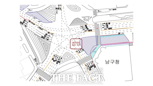 광주 남구청앞 봉선로 야간작업 위치도/ 광주시 제공