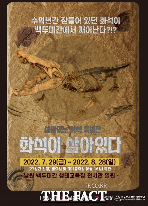 남원시는 고생물 특별기획전 화석이 살아있다가 오는 29일부터 8월 28일까지 백두대간생태교육장 전시관에서 개최한다고 28일 밝혔다. /남원시 제공
