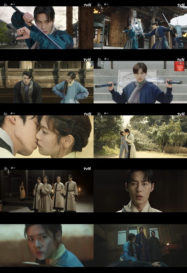 tvN 환혼이 이재욱과 정소민의 러브라인을 앞세워 또 최고 시청률을 경신했다. /tvN 방송화면 캡처