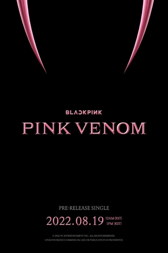 블랙핑크가 오는 19일 선공개 신곡 Pink Venom을 발매한다. /YG엔터테인먼트 제공