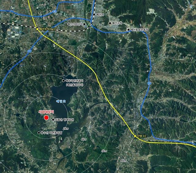 예산군 대흥면 교촌 관광휴양형 지구단위계획 위치도. / 예산군 제공