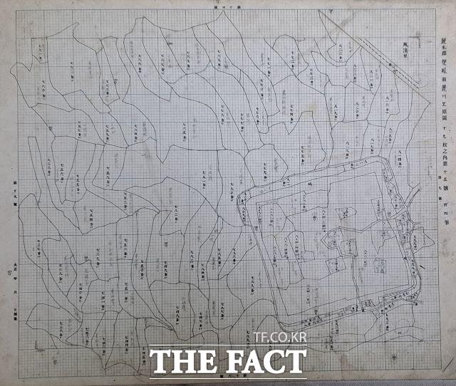 일제강점기 제작된 지적세부측량원도 사진. / 여수시 제공