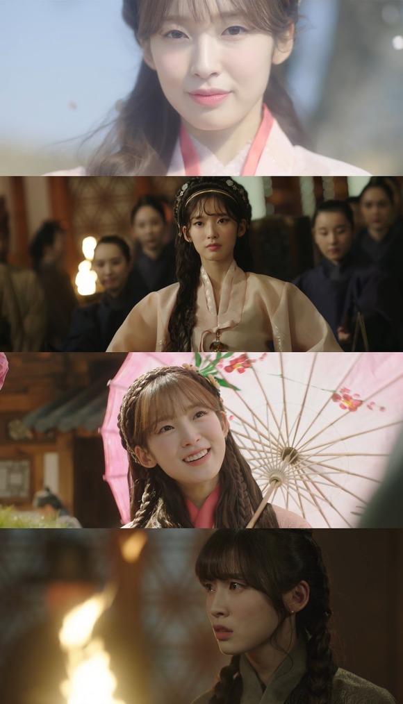 아린은 환혼에서 대호국 최고의 셀럽이자 진씨 집안 막내딸 진초연 역을 맡았다. 겉보기에는 누구보다 화려하고 품위 있어 보이지만, 사실은 아이 같은 순진함을 가진 진초연 캐릭터로 극에 활기를 더했다. /방송 캡처