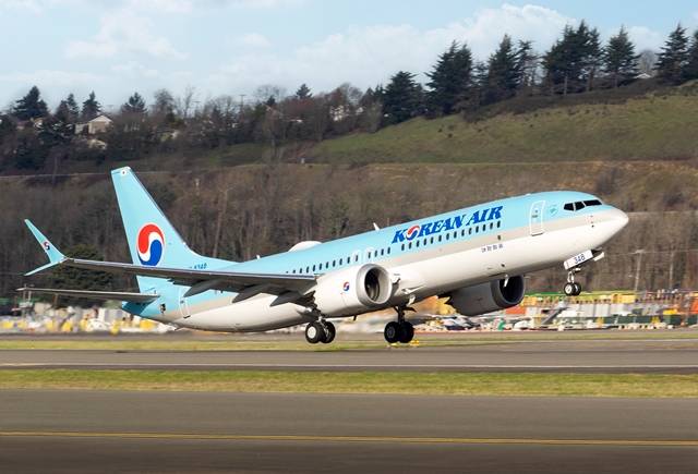 대한항공이 김해~인천공항 간 환승전용 내항기로 사용하는 보잉 737-8 기종의 모습. /대한항공 제공