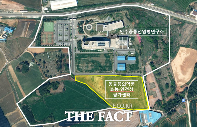 동물용 의약품 효능·안전성 평가센터 위치도. /전북도제공