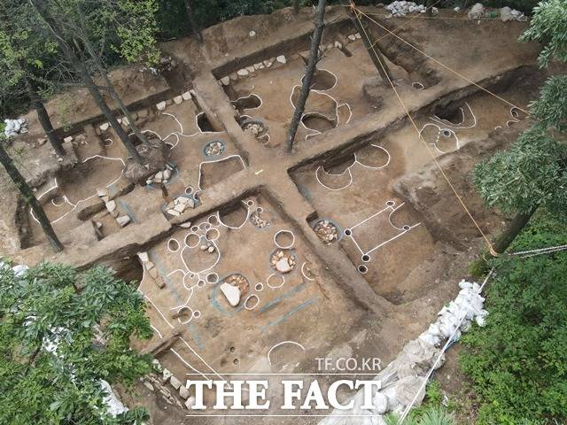 아산 신창학성이 백제시대에 축성된 것으로 밝혀졌다. 사진은 조사지역 전경. / 아산시 제공