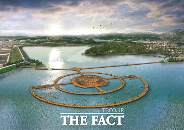 반산저수지 수변공원은 총사업비 99억 2000만원을 들여 추진 중이다. / 충남도 제공