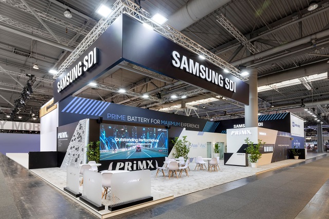 삼성SDI가 독일 하노버에서 열리는 2022 하노버 상용차 박람회에 참가해 상용차에 특화된 혁신적인 배터리 기술과 제품을 전시했다. /삼성전기 제공