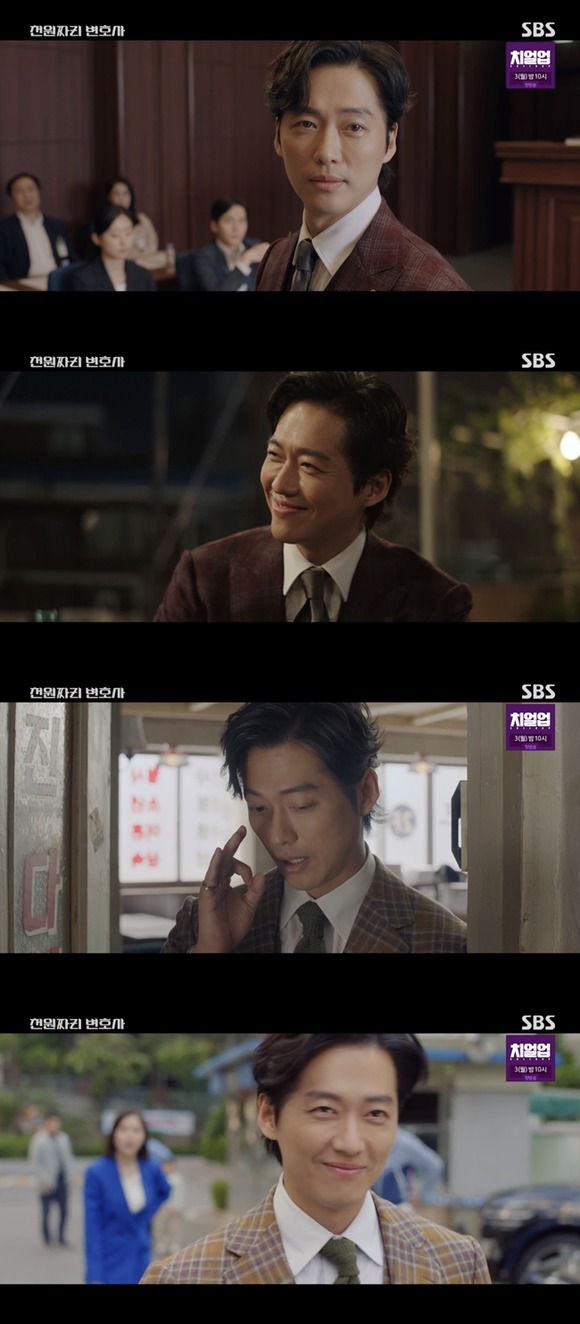 배우 남궁민이 천원짜리 변호사에서 최고의 말발을 갖춘 변호사 천지훈 캐릭터를 완벽하게 소화하며 통쾌함을 선사하고 있다. /방송 캡처