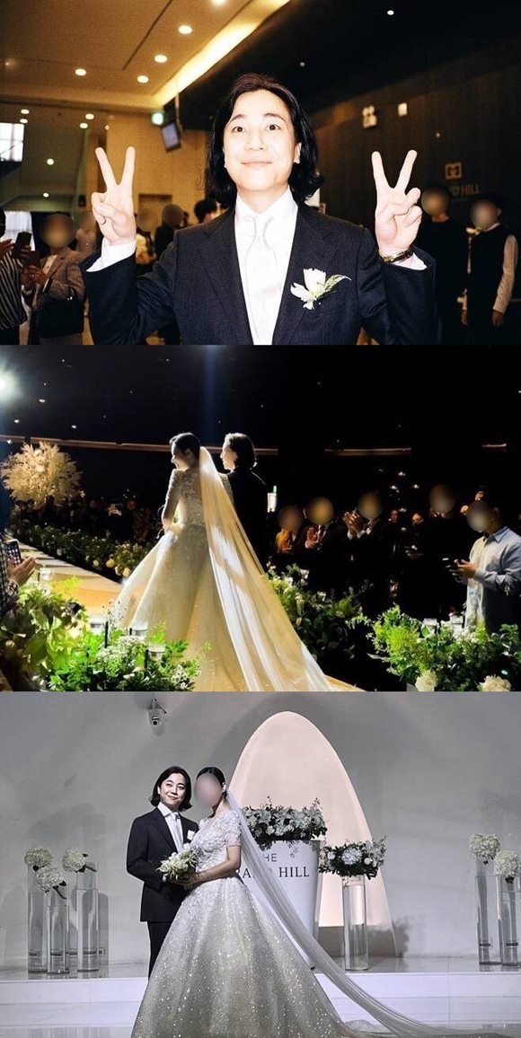 래퍼 넉살이 지난 24일 진행한 비공개 결혼식 현장 사진을 공개했다. /넉살 인스타그램