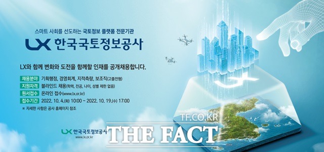 한국국토정보공사가 2022년 하반기 신입사원을 채용한다. /LX공사 제공