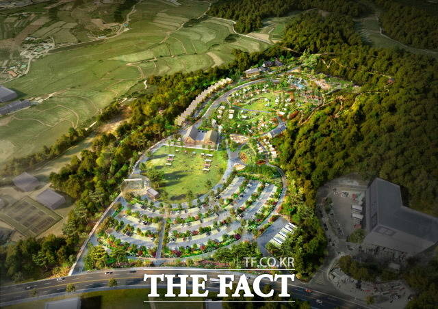농어촌관광휴양단지로 조성될 예정인 팜앤포레스트 조감도 / 용인시 제공