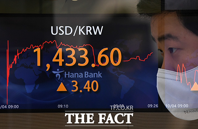 11일 원·달러 환율은 전 거래일 대비 22.8원 오른 1435.2원으로 마감했다. /남용희 기자