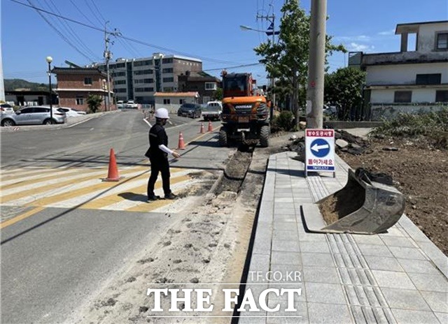 남해군 지방상수도 현대화사업 관망공사 모습/남해군 제공