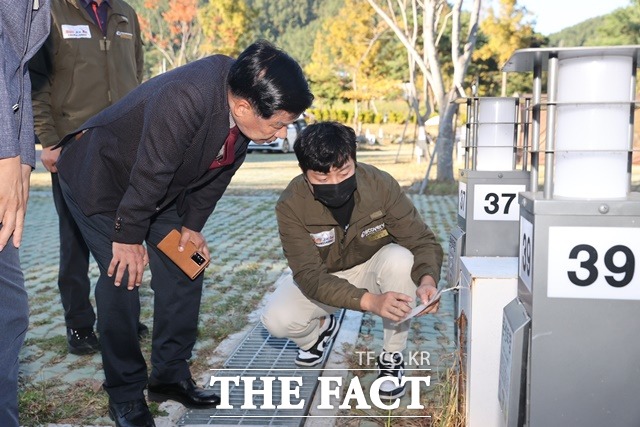 경남 고성군 상족암 오토캠핑장 안전점검 모습/고성군 제공