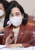  김현숙, '여성가족부 폐지' 논란 속 여가위 국감 출석 [TF사진관]