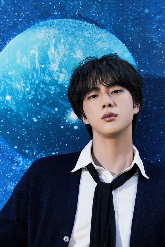 The group BTS Jin will simultaneously release the music and music video of their first solo single The Astronaut worldwide at 1 pm on the 28th. /Courtesy of Big Hit Music