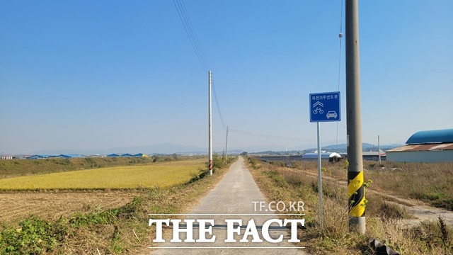 국토종주 신규 노선 포함된 자전거길 모습. / 천안시 제공