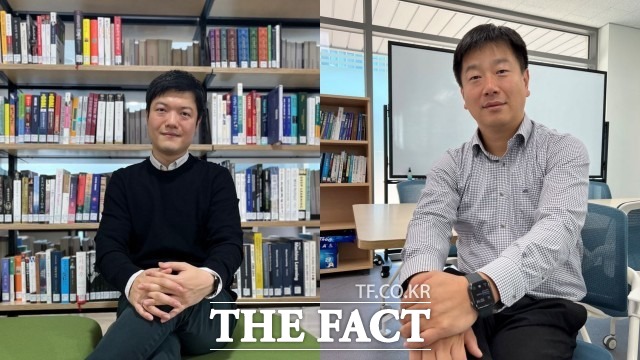 한국에너지공과대학교(KENTECH)는 송주현(왼쪽)·노영태(오른쪽) 교수팀의 ‘전기차 배터리 수명 개선용 인공지능 BMS 알고리즘’ 연구가 2022년 ‘삼성미래기술육성사업’ 지원과제로 선정됐다고 31일 밝혔다./KENTECH 제공