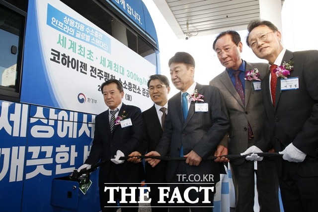 친환경에너지인 수소를 안정적으로 공급해 수소차 이용을 확산시킬 평화 수소충전소가 문을 연다. 사진=전주시