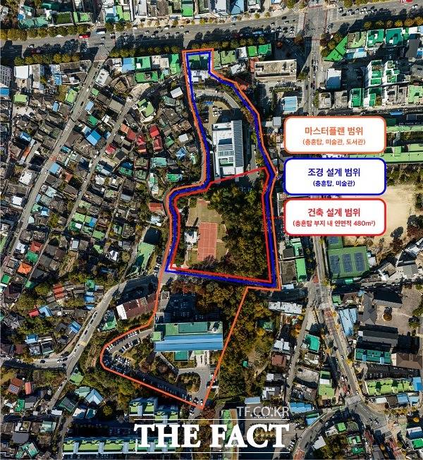 충혼탑 추모공원 조성사업 설계 범위 / 청주시.