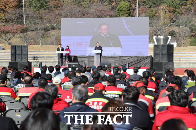 산불 진화 민·관·군 합동 시범훈련 실시/해남군 제공