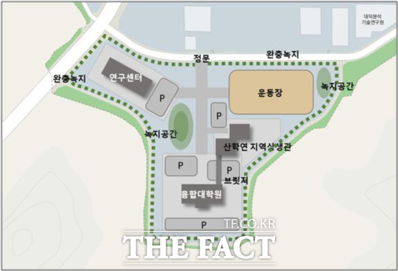 신동지구 대학부지 시설계획도 / 충남대 제공