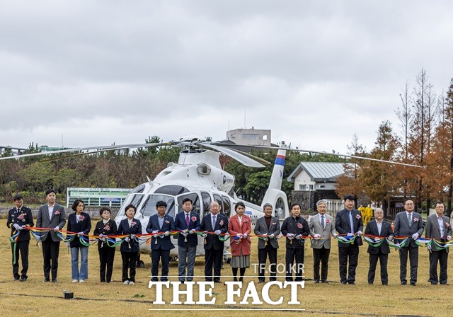 소형민수헬기(LCH) 제주 닥터헬기 출범식 모습/글로리아항공 제공
