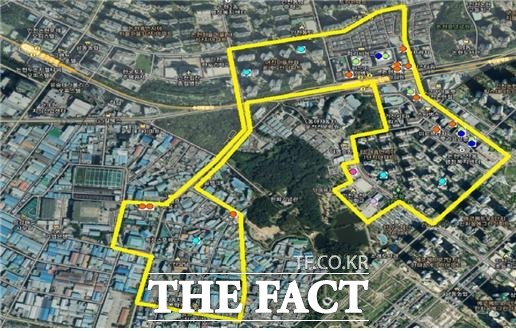 5일 추가 지정된 남동구내 미세먼지관리지역/사진 인천시 제공