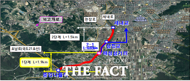전북 전주 효천지구 도로 확장사(업. /전주시 제공