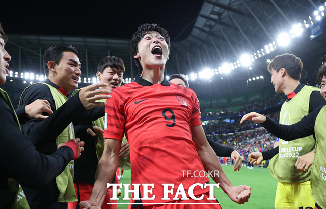 2022 카타르 월드컵 H조 2차전 가나전에서 멀티골을 터뜨려 한국 프로축구의 자존심을 세운 K리그1 득점왕 출신의 조규성./알 라이얀(카타르)=뉴시스